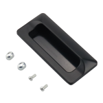 Recessed Black Plastic Handles