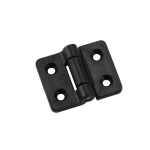 Small black plastic torque hinges