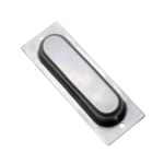 Recessed industrial equipment cabinet door pulls