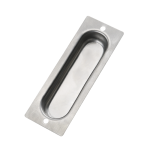 Recessed industrial equipment cabinet door pulls