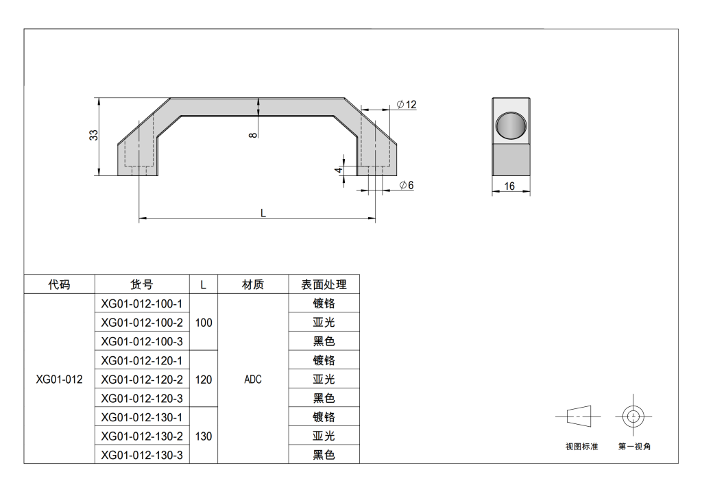 Large Aluminum Handles