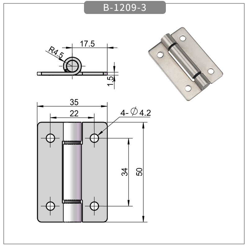 Cabinet Case Flat Torque Hinges