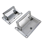 Concealed equipment door pulls