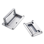 Concealed equipment door pulls