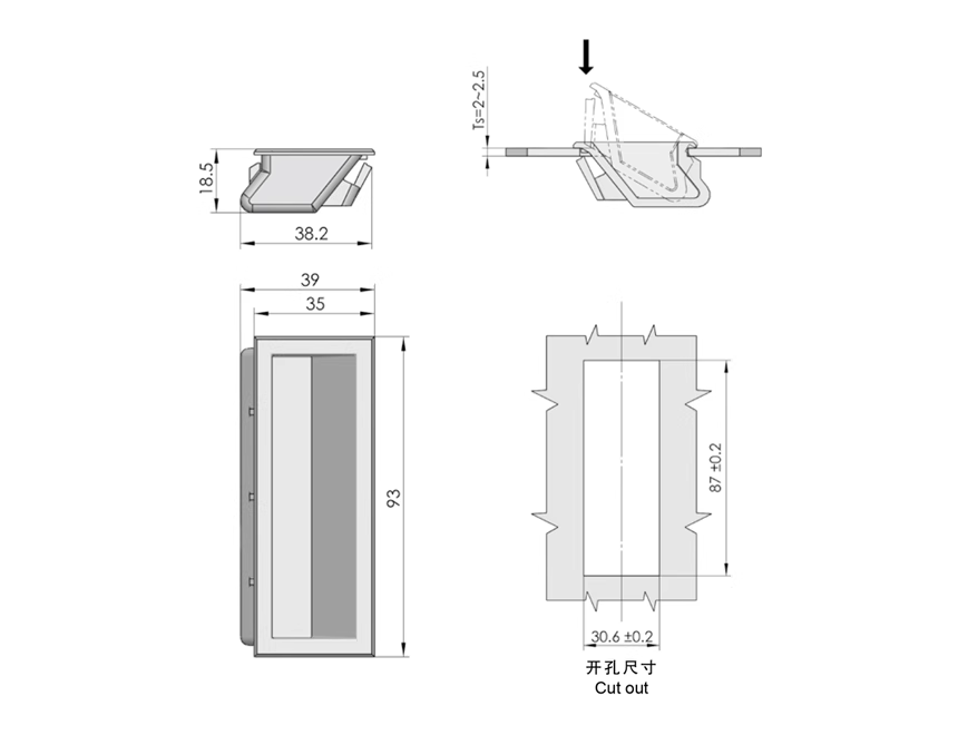 Plastic Flush Handles