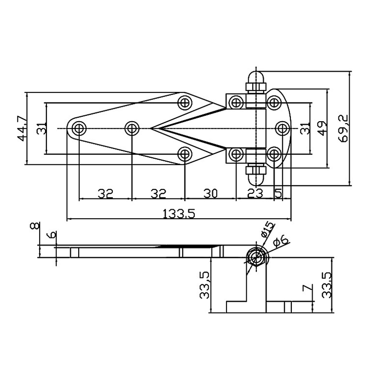 Stainless steel oven hinges