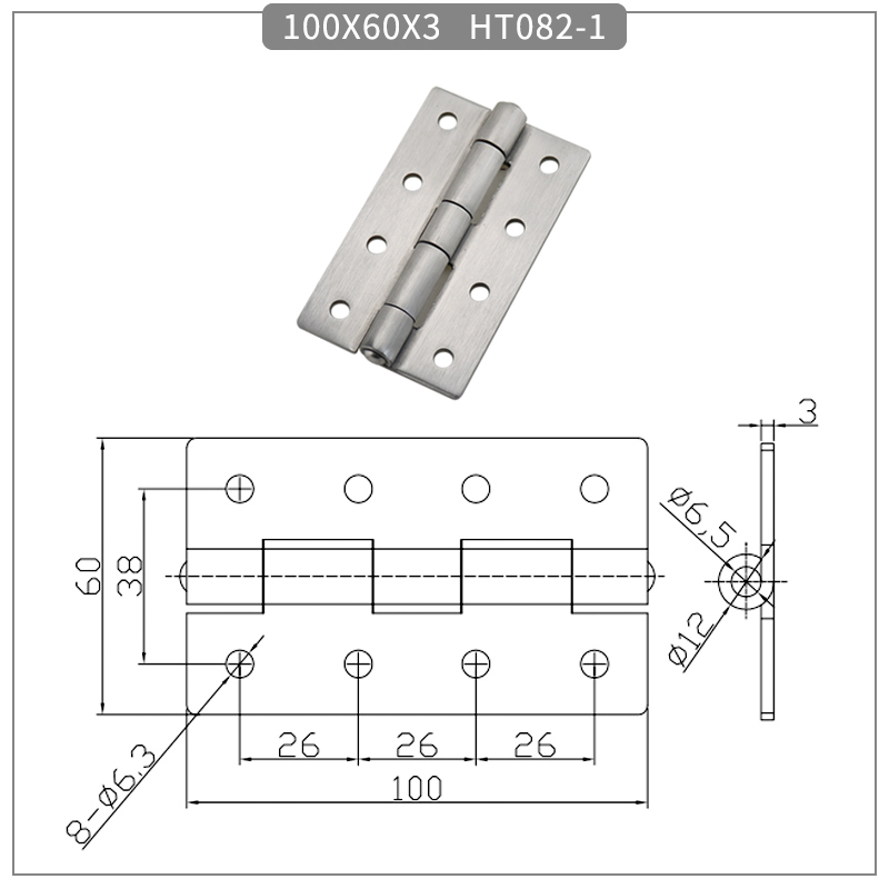 Heavy duty folding cabinet door hinge