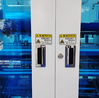 recessed handles mounted on mechanical equipment