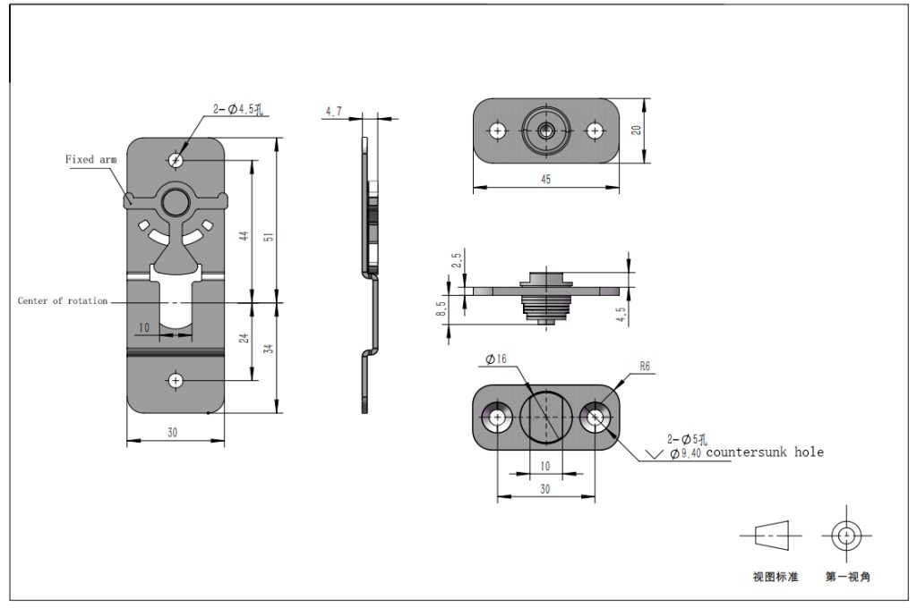 304 Stainless Steel Arbitrary Stop Torque Shaft