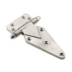 Heavy duty hinges for applications such as freezers, refrigerated trucks, construction vehicles, etc.