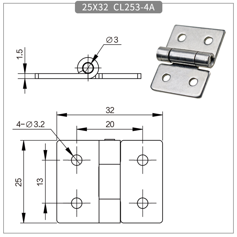 Stainless Steel Industrial Equipment Small HingeStainless Steel Industrial Equipment Small Hinge