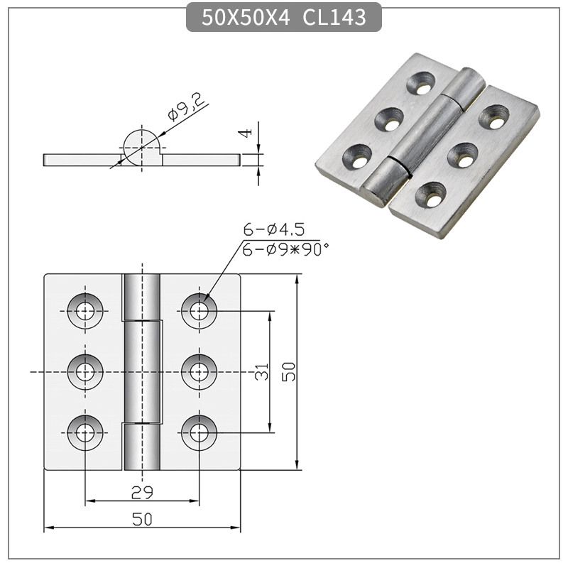 Heavy-Duty Stainless Steel Hinge