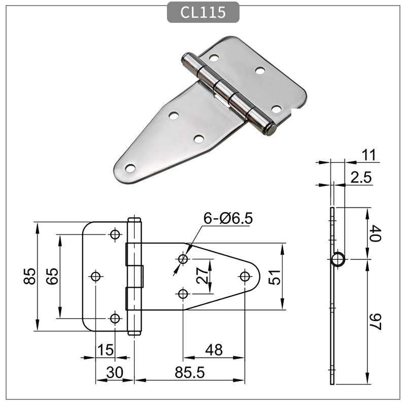 Flush Folding Thickened Equipment Cabinet Door Hinges