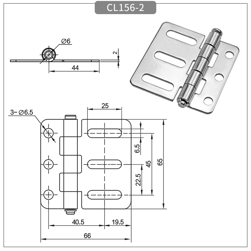 Asymmetric Waist Hole Linkage Hinge