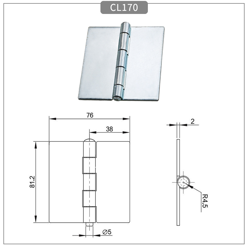 Weldable Industrial Cabinet Door Hinge