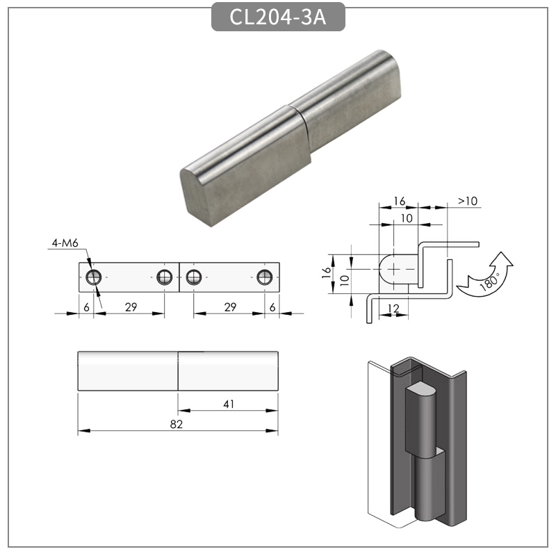 Stainless Steel Removable Rotating Hinge