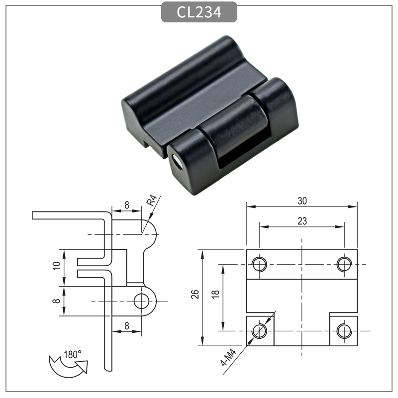 Zinc alloy industrial tin cabinet hinge