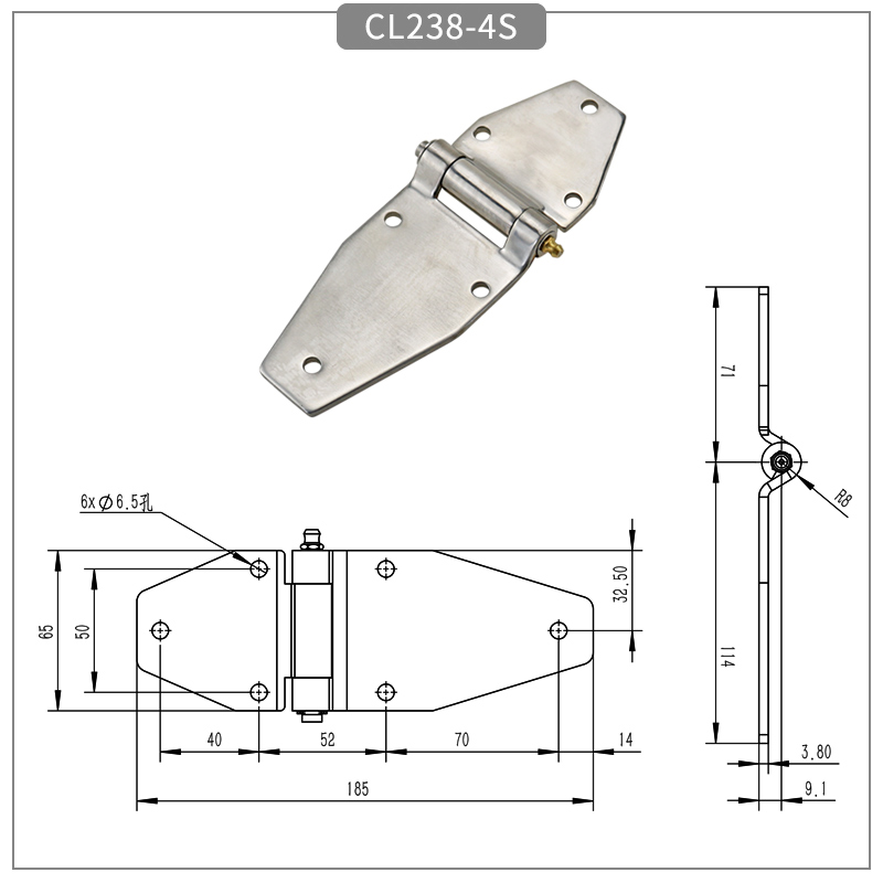 Heavy duty cabinet hinges