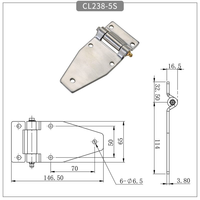 
304 Stainless Steel Heavy-Duty Hinge