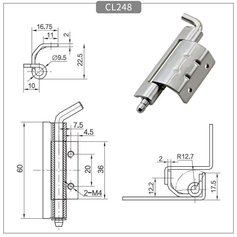 Removable switchboard hinge