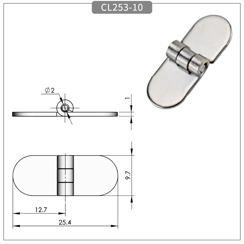 304 stainless steel round welded hinges without holes