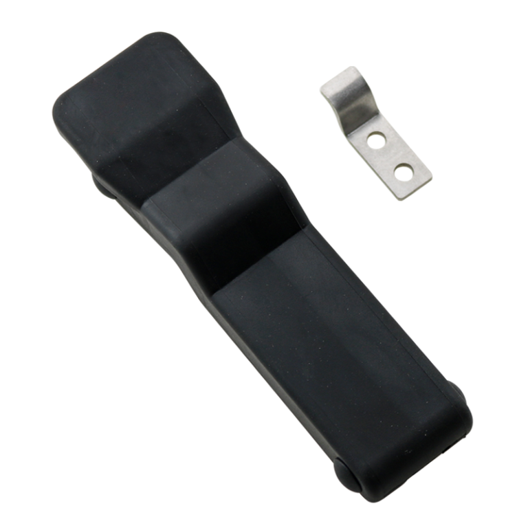 Small black rubber handle Line Latches