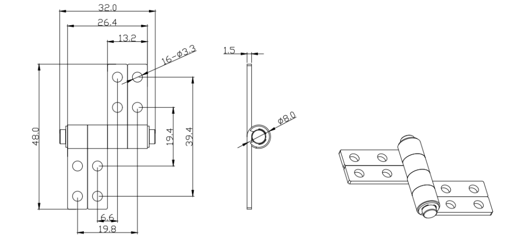 Small Adjustable Stop Damping Torque Shaft