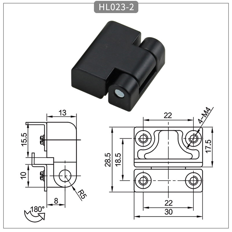 Zinc alloy industrial cabinet door hinge