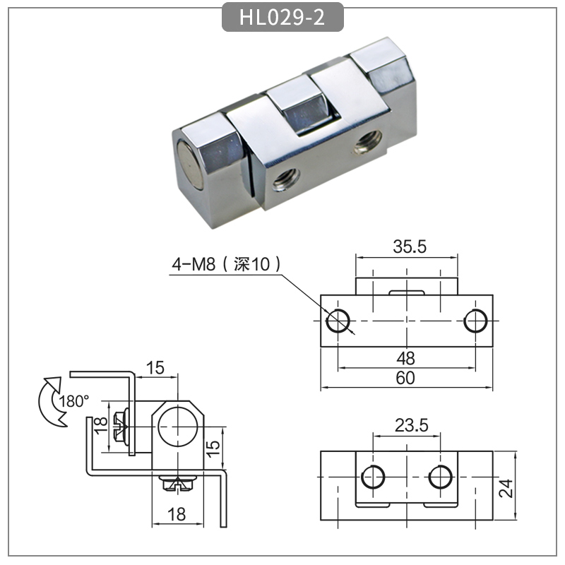 Zinc alloy small industrial machinery and equipment hinge