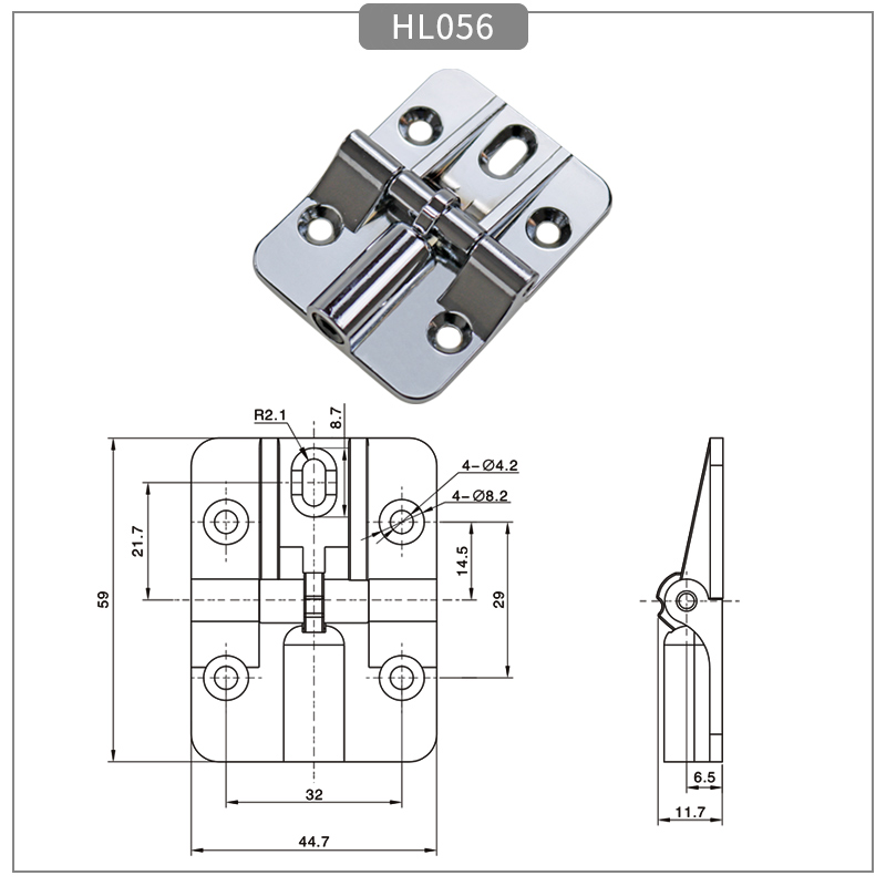 Adjustable 180 degree locking hinge