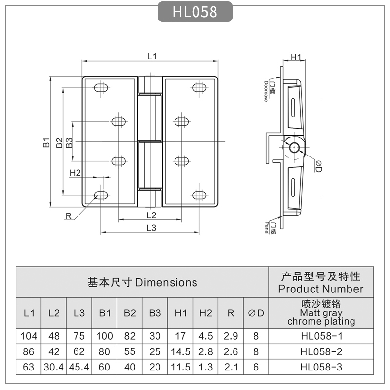 Heavy duty industrial equipment cover hinge