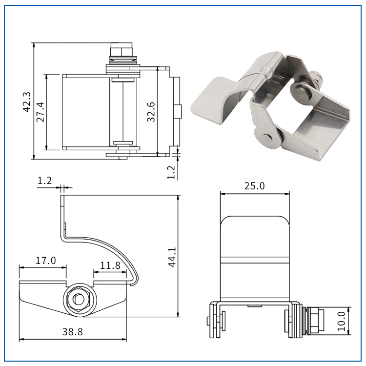 Torque hinges for industrial equipment and household cabinet doors.