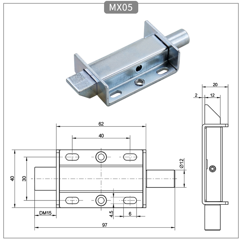 4’ Push-Pull sprung door pin latches 