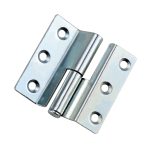 Concealed bent industrial cabinet door hinge