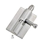 Old style stainless steel spring door pin latches