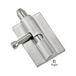 Old style stainless steel spring door pin latches