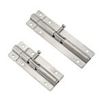 Stainless steel spring door pin latches