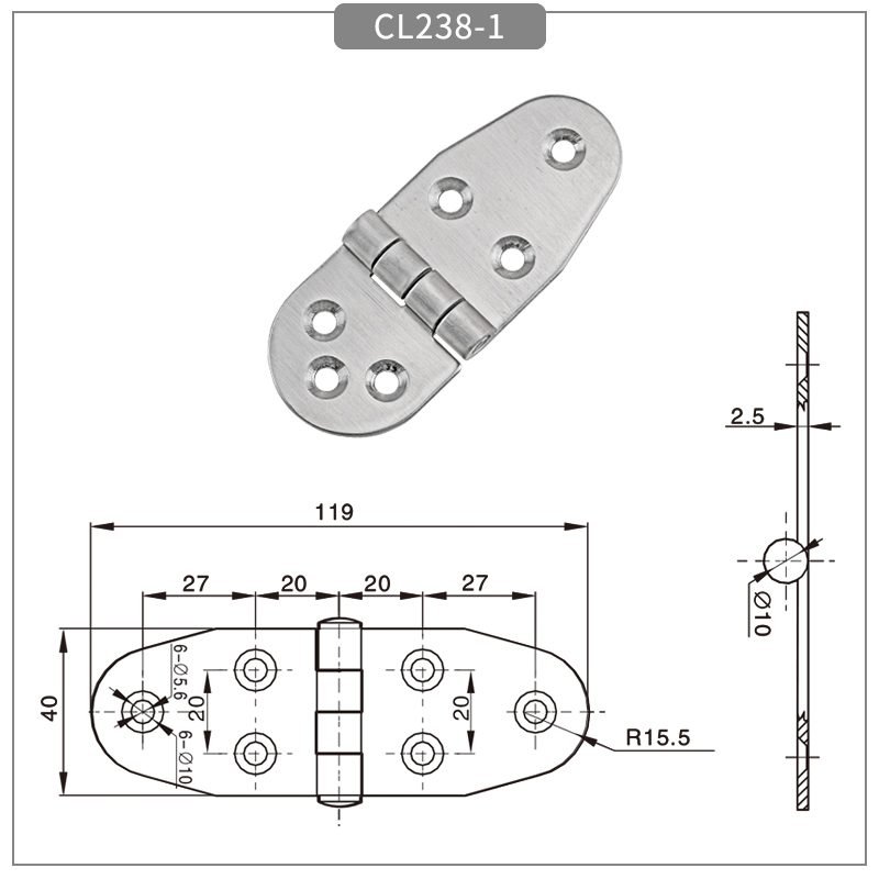 Folding Thickened Hinge