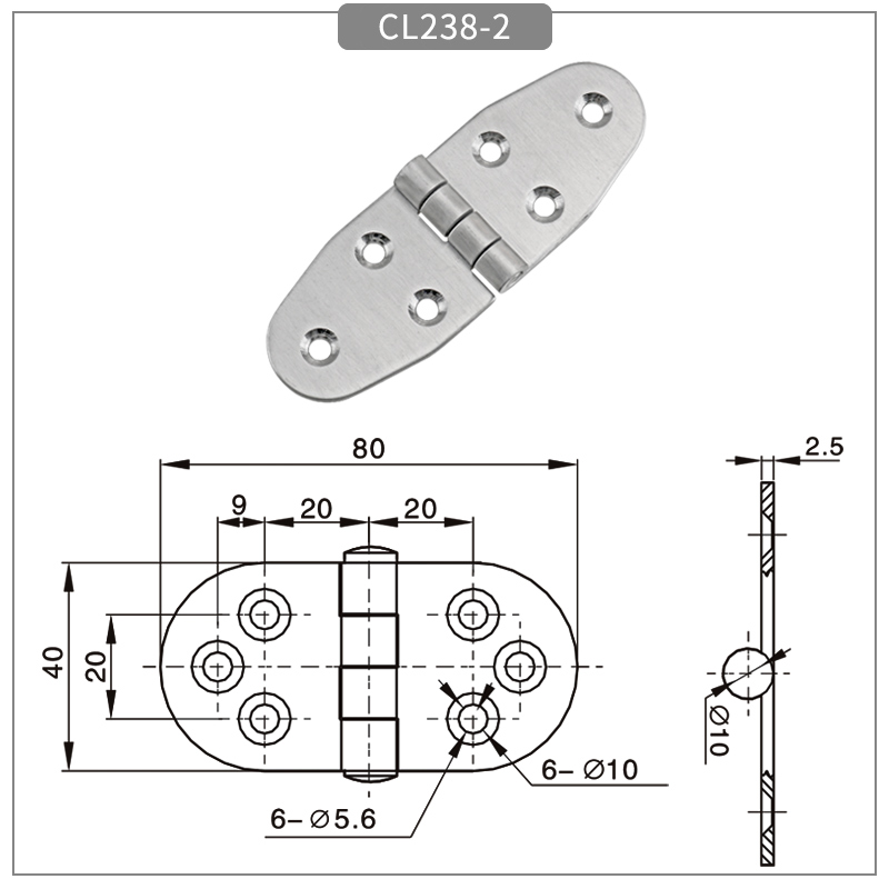 Folding Thickened Hinge