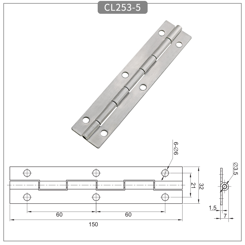 6-Inch Extended Side-Hinged Hinge