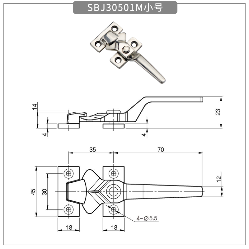 Precision casting cabinet equipment door latches