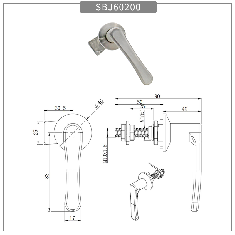 Stainless Steel Medical Oven Door latches