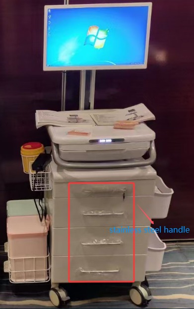 Stainless steel handles used in medical equipment