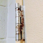Corroded hinge