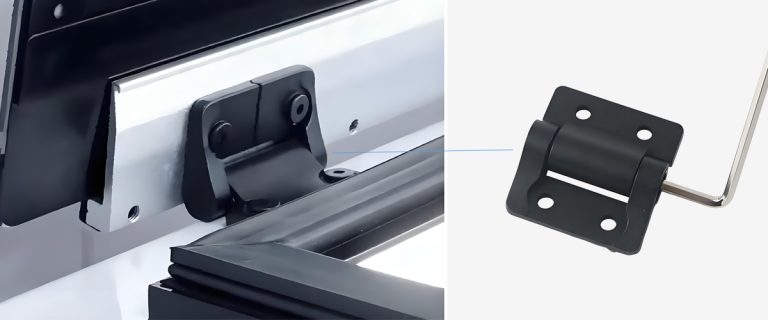 Adjustable torque hinges used on equipment covers