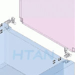 Animation showing the use of a torque hinge on a cover panel