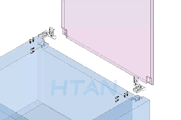 Animation showing the use of a torque hinge on a cover panel