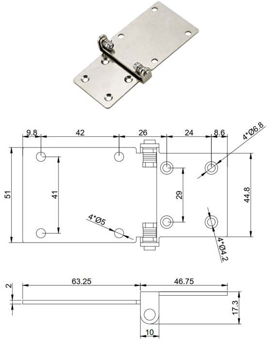 DP045 Product Dimension Drawing