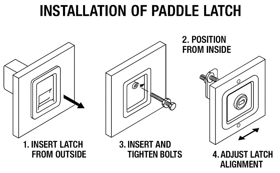 Installing the Paddle Latch Assembly