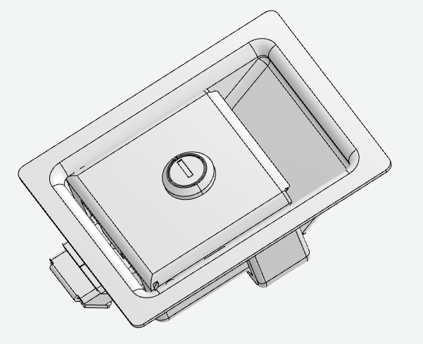 패들 래치 3D 개략도